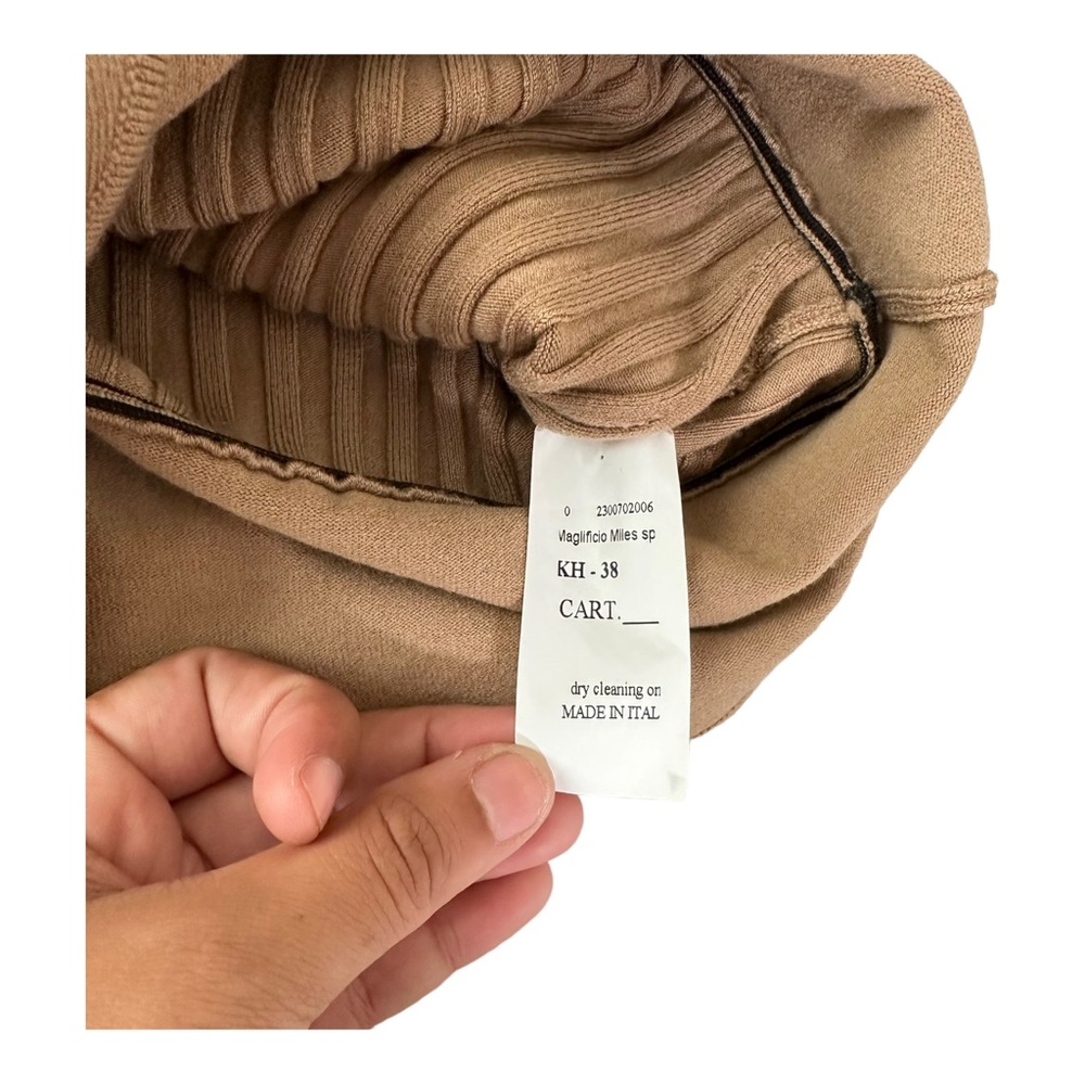 KHAITE Tan Ribbed Bodysuit - Picture 11 of 11